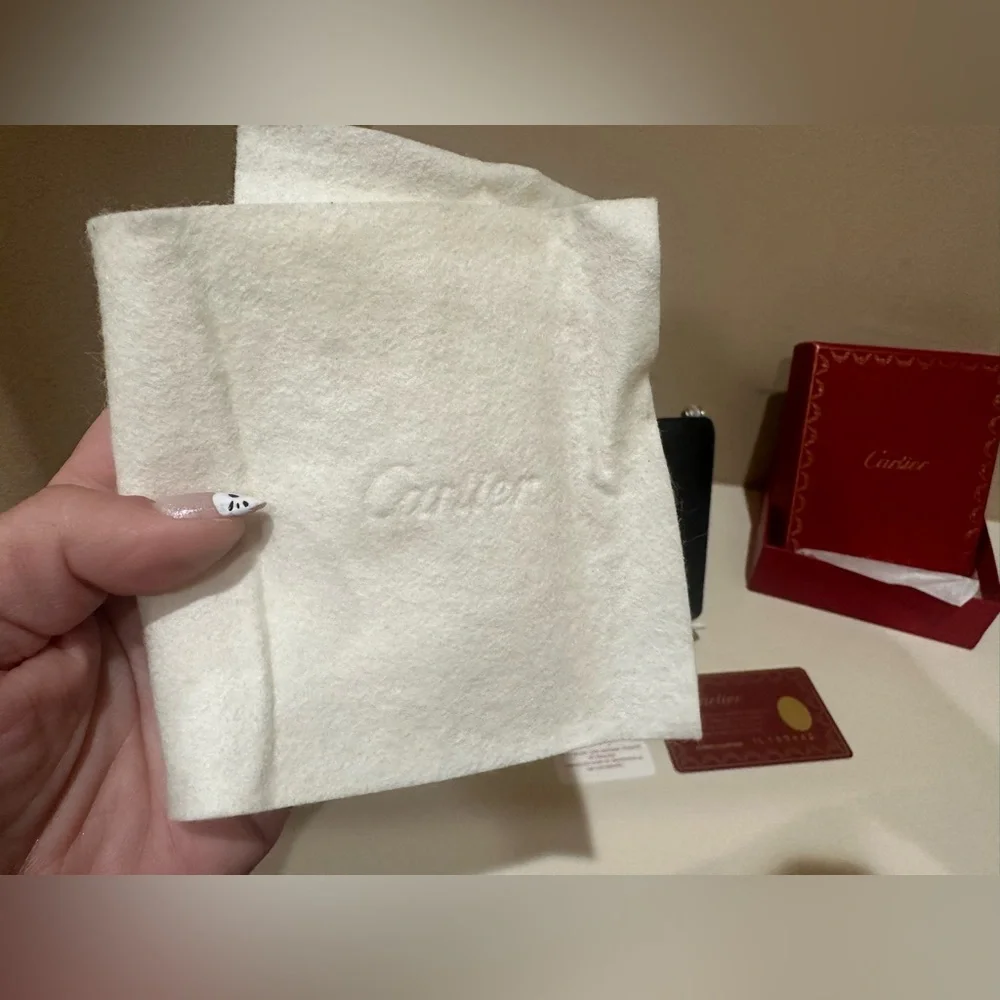 Cartier Happy Birthday Black Mens Wallet W/box and dustbag